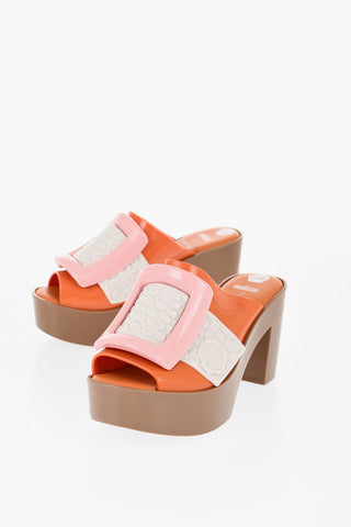 MELISSA Rubber BLOSSOM Mules with Maxi Buckle 10cm