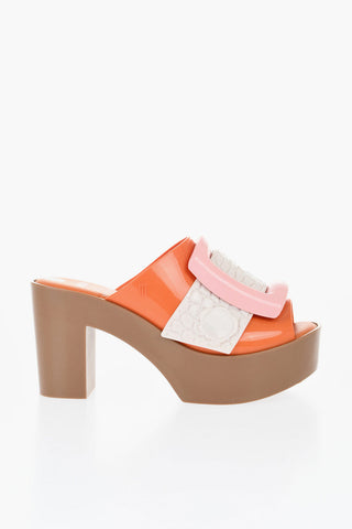 MELISSA Rubber BLOSSOM Mules with Maxi Buckle 10cm