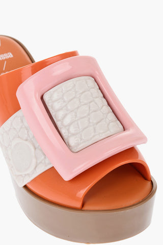 MELISSA Rubber BLOSSOM Mules with Maxi Buckle 10cm