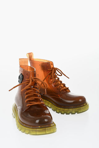 MELISSA Rubber COTURNO Combat Booties with Contrasting Sole