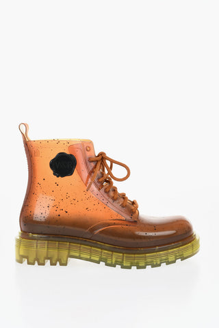 MELISSA Rubber COTURNO Combat Booties with Contrasting Sole