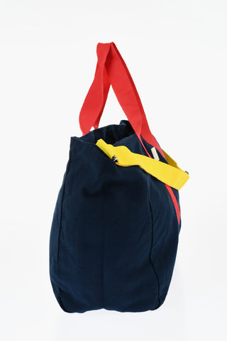 Canvas Tote Bag with Tape Handles and Adjustable Shoulder Strap