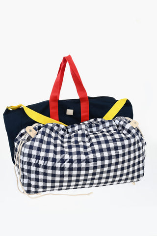 Canvas Tote Bag with Tape Handles and Adjustable Shoulder Strap
