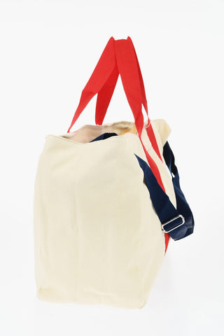 Canvas-Tote Mit Tape-Henkeln Und Verstellbarem Schulterriemen