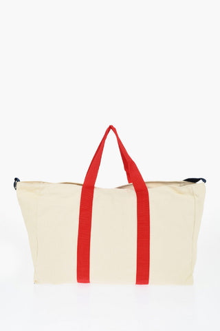 Canvas-Tote Mit Tape-Henkeln Und Verstellbarem Schulterriemen