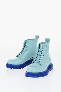 Gummi-Schnürstiefel mit Profilsohle