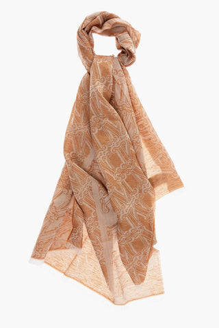 Embroiderd Wool Silk and Linen ELEONOR Scarf