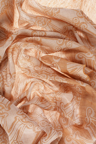 Embroiderd Wool Silk and Linen ELEONOR Scarf