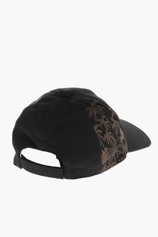 EMPORIO Cotton Twill Cap with Embroidered Palms 