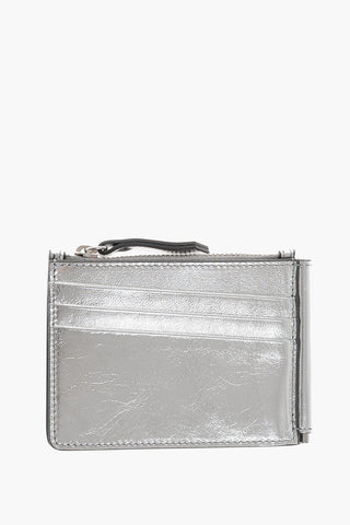 MM111 Metallic Leather Wallet with Zip