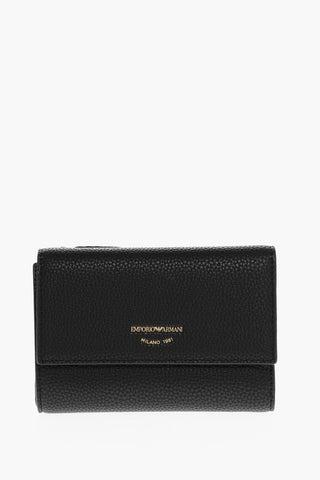 EMPORIO Textured Faux Leather Bi-Fold Wallet