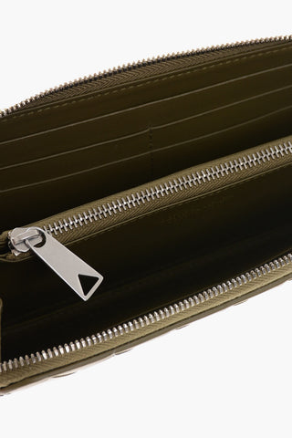 Portafoglio Continental in Pelle Intrecciata