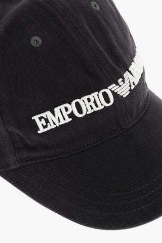 EMPORIO Cappello Baseball in Tinta Unita con Logo Ricamato