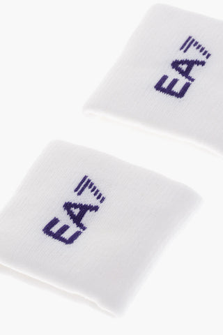 EA7 EMPORIO Solid Color Wristbands with Embroidered Logo