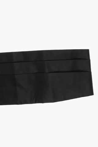 EMPORIO Solid Color Silk Sash Belt