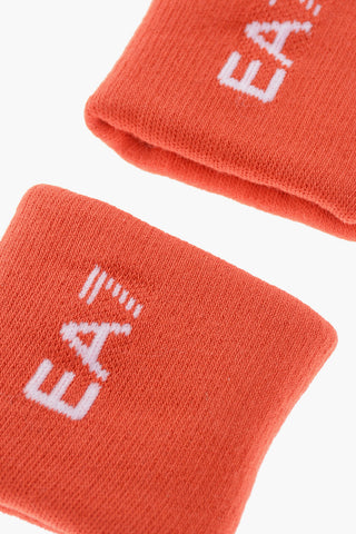EA7 EMPORIO Solid Color Wristbands with Embroidered Logo