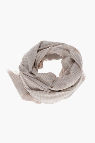 Districk Check Motif Wool JANZIR Scarf