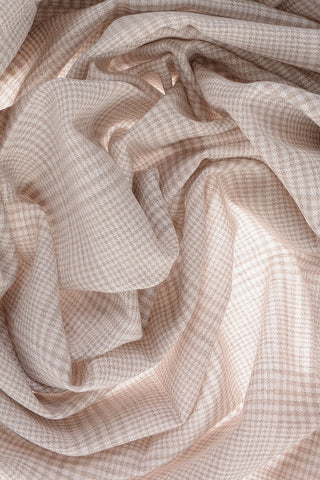 Districk Check Motif Wool JANZIR Scarf