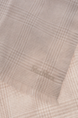 Districk Check Motif Wool JANZIR Scarf