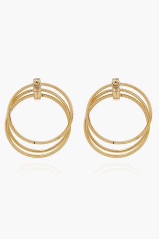 Golden Effect Brass Hoops Earrings