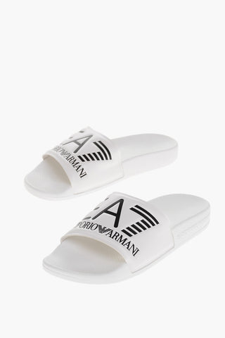 EA7 EMPORIO Rubber Slides with Contrasting Logo