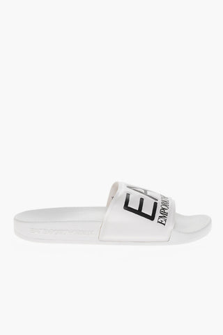 EA7 EMPORIO Rubber Slides with Contrasting Logo