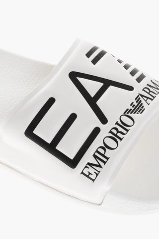EA7 EMPORIO Rubber Slides with Contrasting Logo