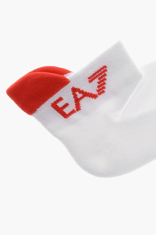 EA7 EMPORIO Cotton Blend Socks with Contrasting Details