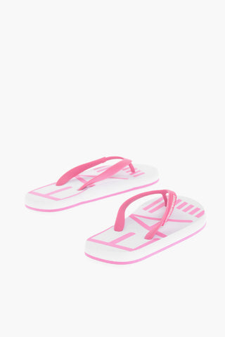 EA7 EMPORIO Two-Tone Flip Flops with Printed Logo