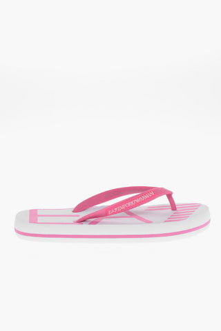 EA7 EMPORIO Two-Tone Flip Flops with Printed Logo