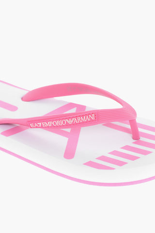 EA7 EMPORIO Two-Tone Flip Flops with Printed Logo