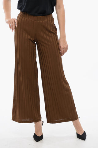 Pantaloni A Coste Wide-Fit A Vita Alta