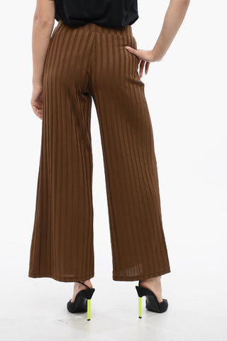 Pantaloni A Coste Wide-Fit A Vita Alta