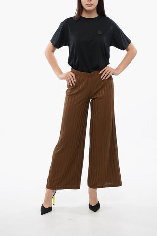 Pantaloni A Coste Wide-Fit A Vita Alta