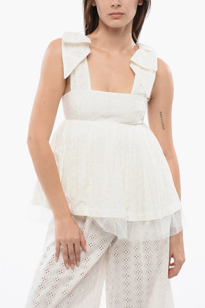 Peplum Top BOWS TO THE SKY Sangallo Pattern