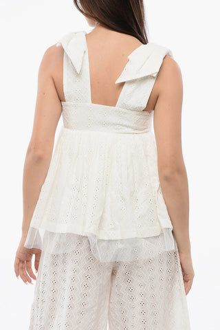 Peplum Top BOWS TO THE SKY Sangallo Pattern