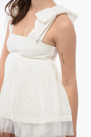 Peplum Top BOWS TO THE SKY Sangallo Pattern