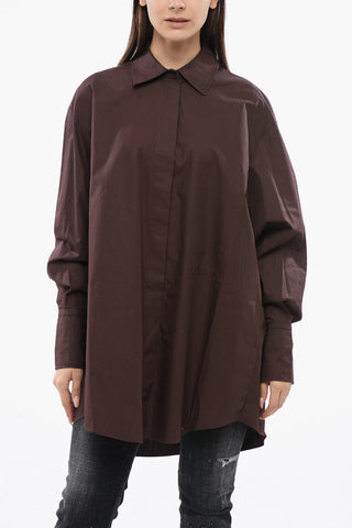 Cotton Oversized Shirt with Baloon Sleeves