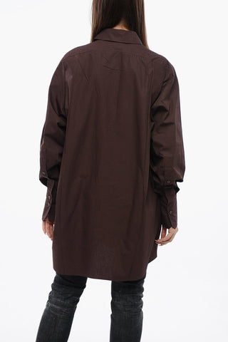 Cotton Oversized Shirt with Baloon Sleeves