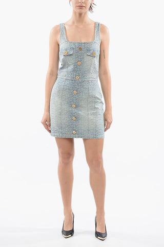 Vestito Mini In Denim Monogram 