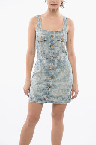 Vestito Mini In Denim Monogram 