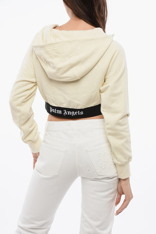 Brushed Cotton Hoodie With Logoed Band