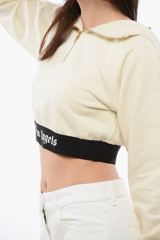 Brushed Cotton Hoodie With Logoed Band