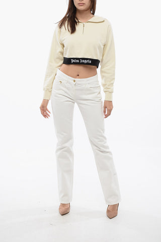 Brushed Cotton Hoodie With Logoed Band