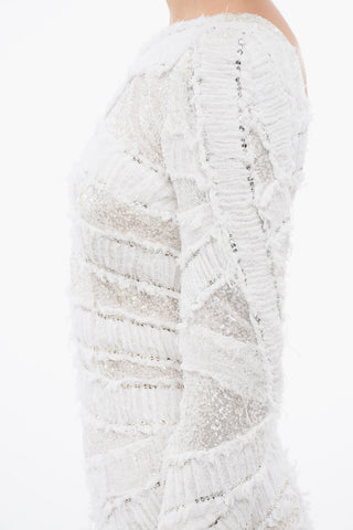 Mini Dress with Sequins and Back Neckline