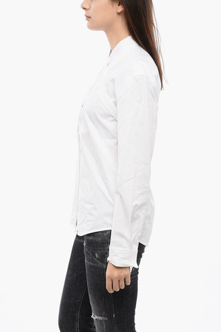 POPLIN CROSS COLLAR SHIRT WHITE WHITE