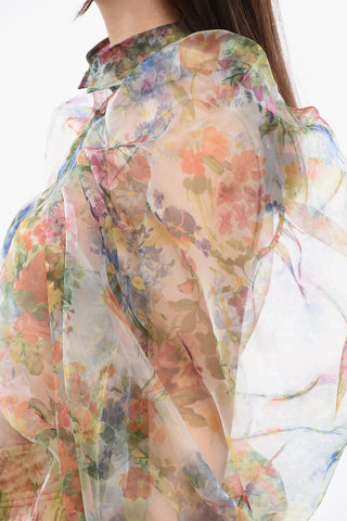 TULLE Sheer DAY DREAMING Blouse with Puffed Sleeves