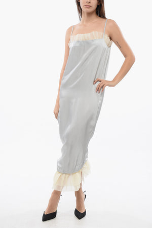 Vestito in Satin UPSIDE DOWN con Blaze in Chiffon