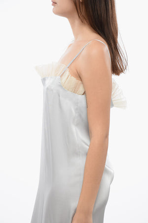 Vestito in Satin UPSIDE DOWN con Blaze in Chiffon