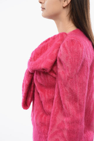 Maglione In Lana Con Maxi Fiocco